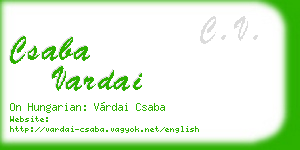 csaba vardai business card