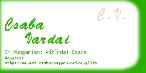 csaba vardai business card